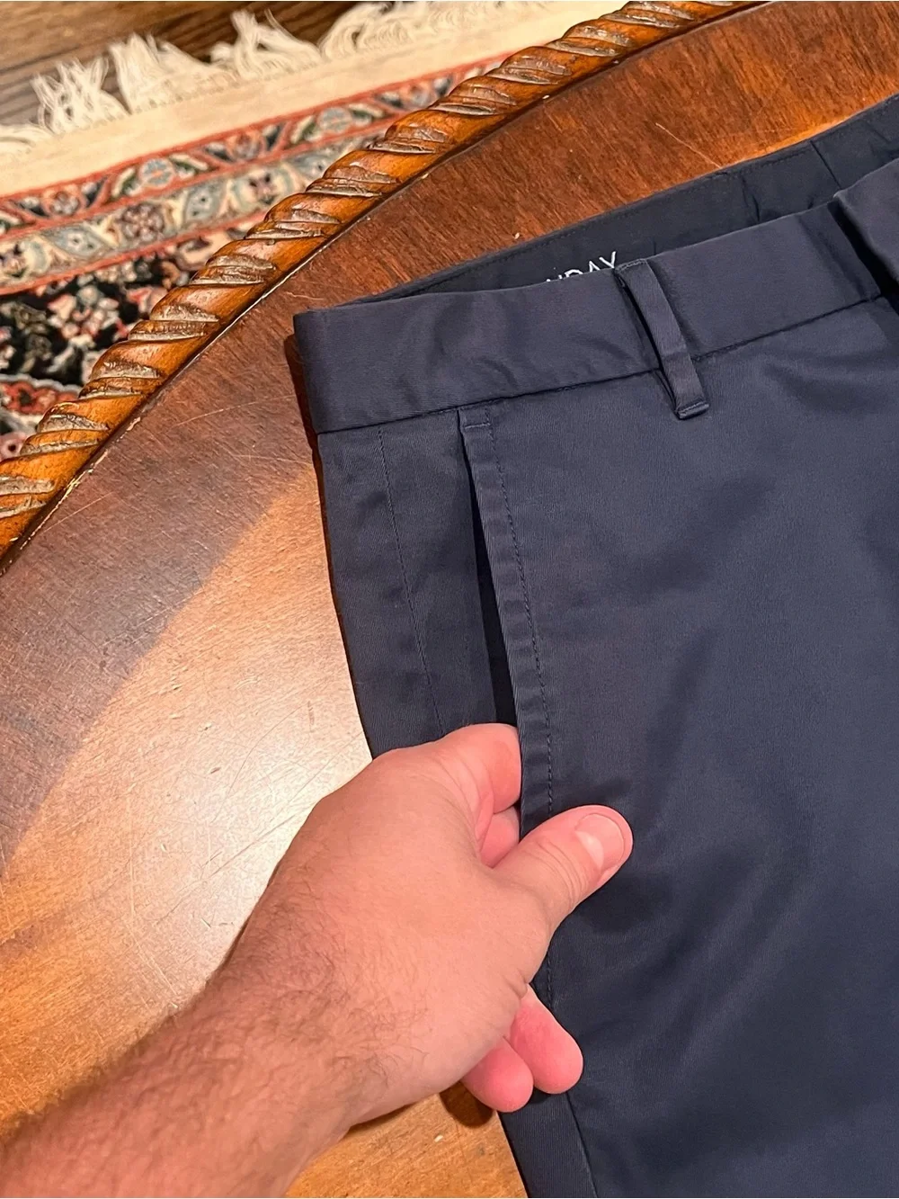 Bonobos Men’s Weekday Warrior Tailored Fit Dress Pants Monday Blue 30x34 Office